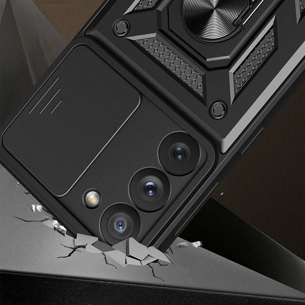 Coque pour Samsung Galaxy S21 Ultra 5G G998, Techsuit, CamShield, Noire