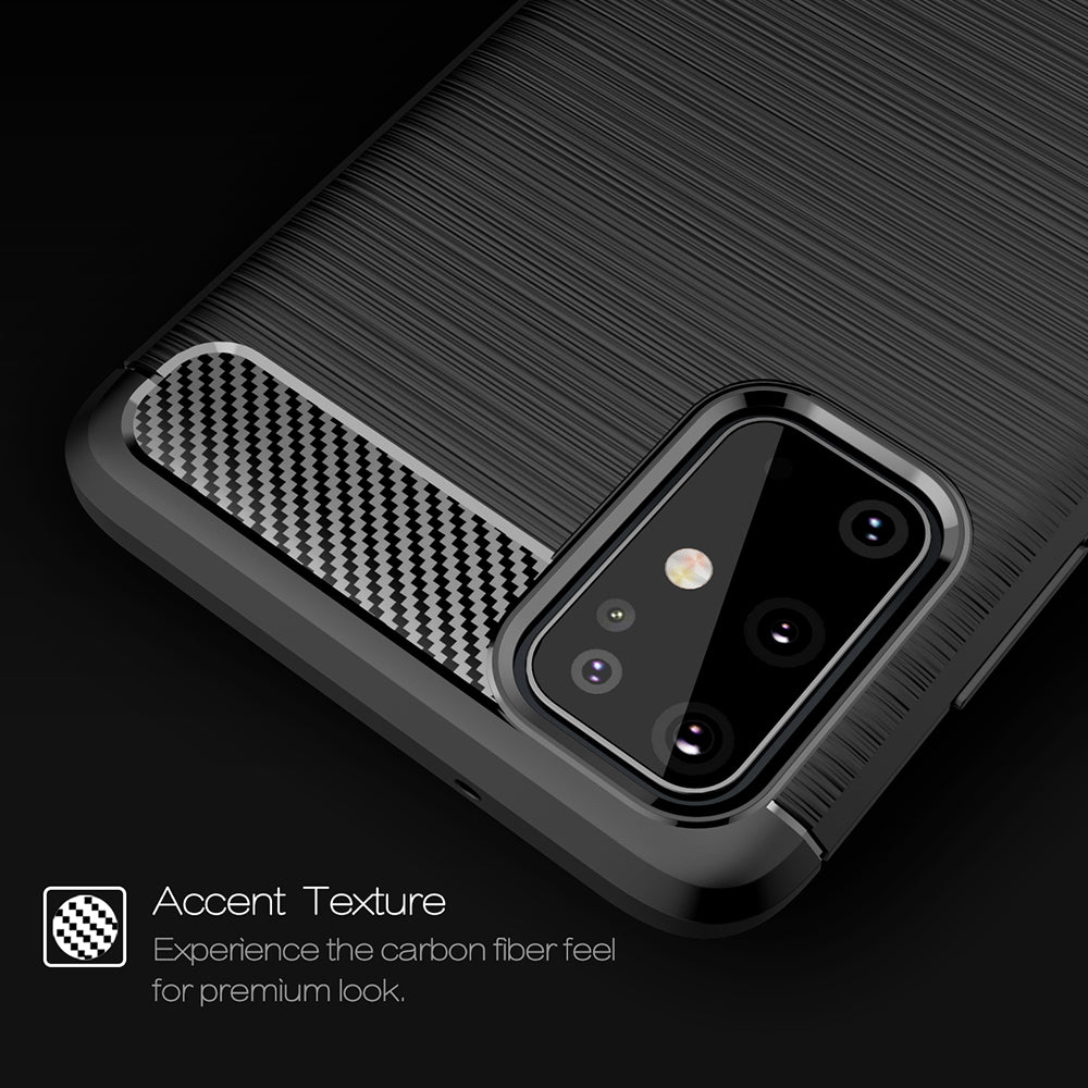 Coque pour Samsung Galaxy S21 Ultra 5G G998, Techsuit, Carbone, Noire
