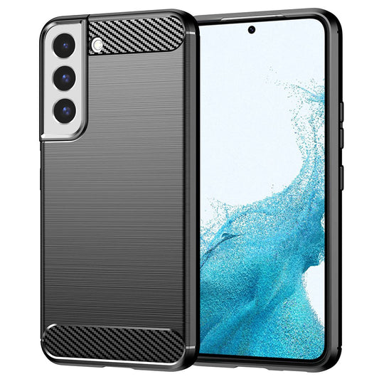 Coque pour Samsung Galaxy S22 5G S901, Techsuit, Carbone, Noire
