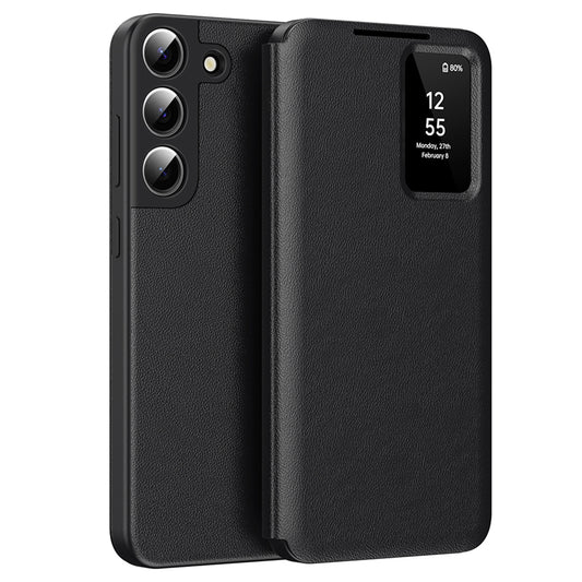 Coque pour Samsung Galaxy S22 5G S901, Techsuit, SmartView, Noire