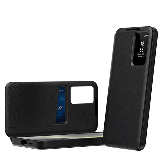 Coque pour Samsung Galaxy S22 5G S901, Techsuit, SmartView, Noire