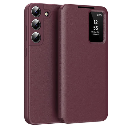 Coque pour Samsung Galaxy S22+ 5G S906, Techsuit, SmartView, Rouge
