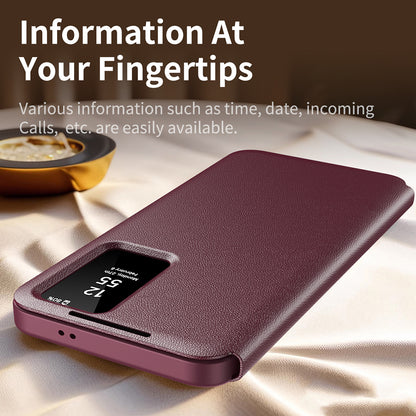 Coque pour Samsung Galaxy S22+ 5G S906, Techsuit, SmartView, Rouge