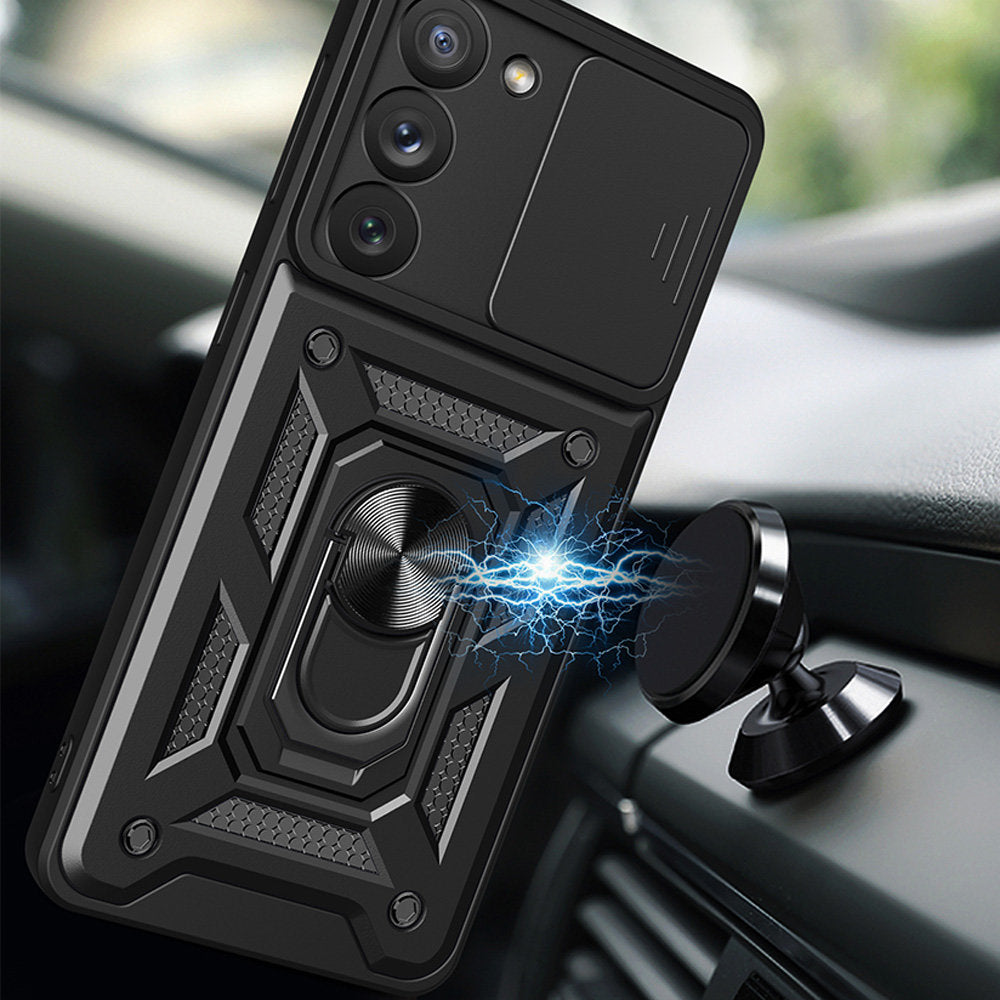 Coque pour Samsung Galaxy S22 Ultra 5G S908, Techsuit, CamShield, Noire
