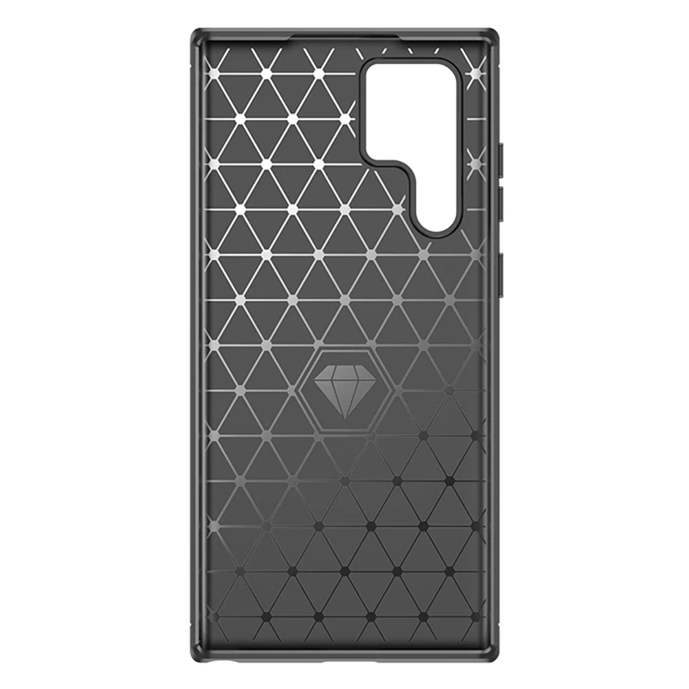 Coque pour Samsung Galaxy S22 Ultra 5G S908, Techsuit, Carbone, Noire