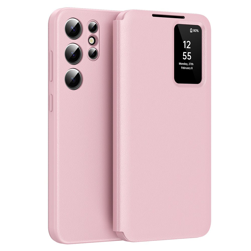 Case for Samsung Galaxy S22 Ultra 5G S908, Techsuit, SmartView, Pink