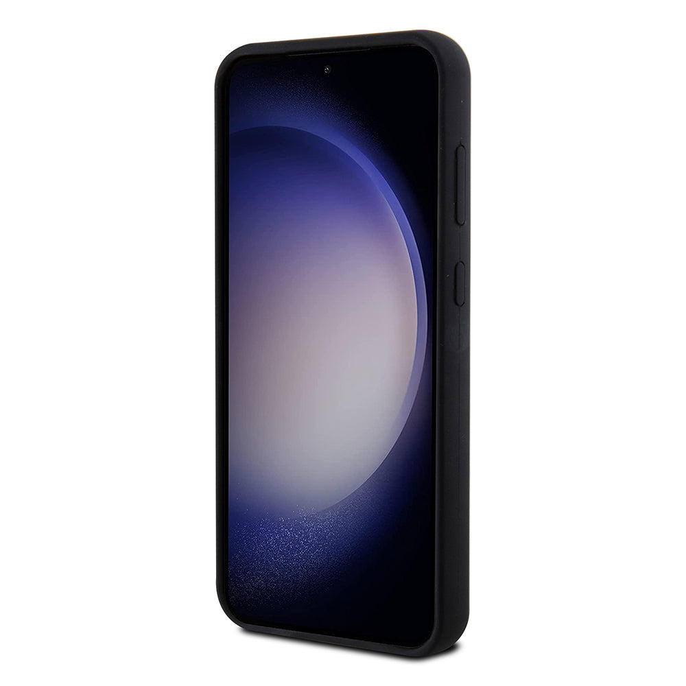 Étui pour Samsung Galaxy S23 FE S711, Karl Lagerfeld, Silicone Ikonik Karl Metal, Noir