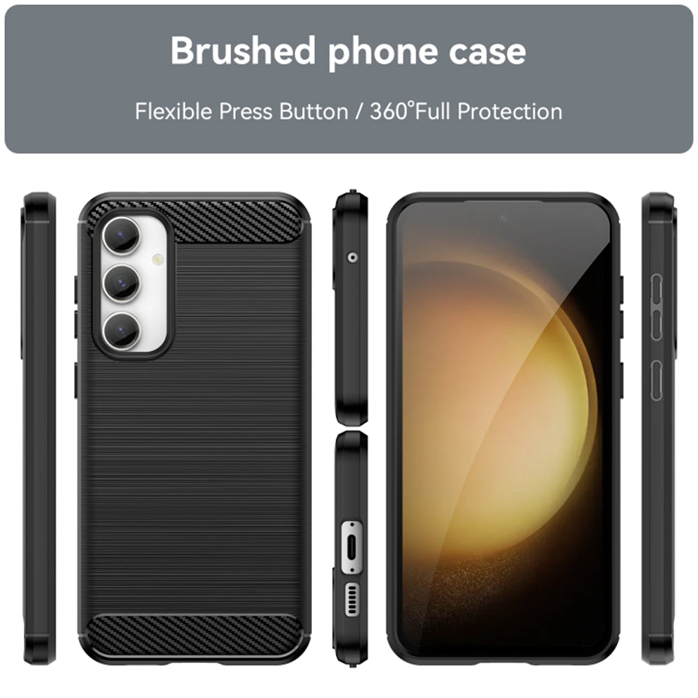Coque pour Samsung Galaxy S23 FE S711, Techsuit, Carbone, Noire