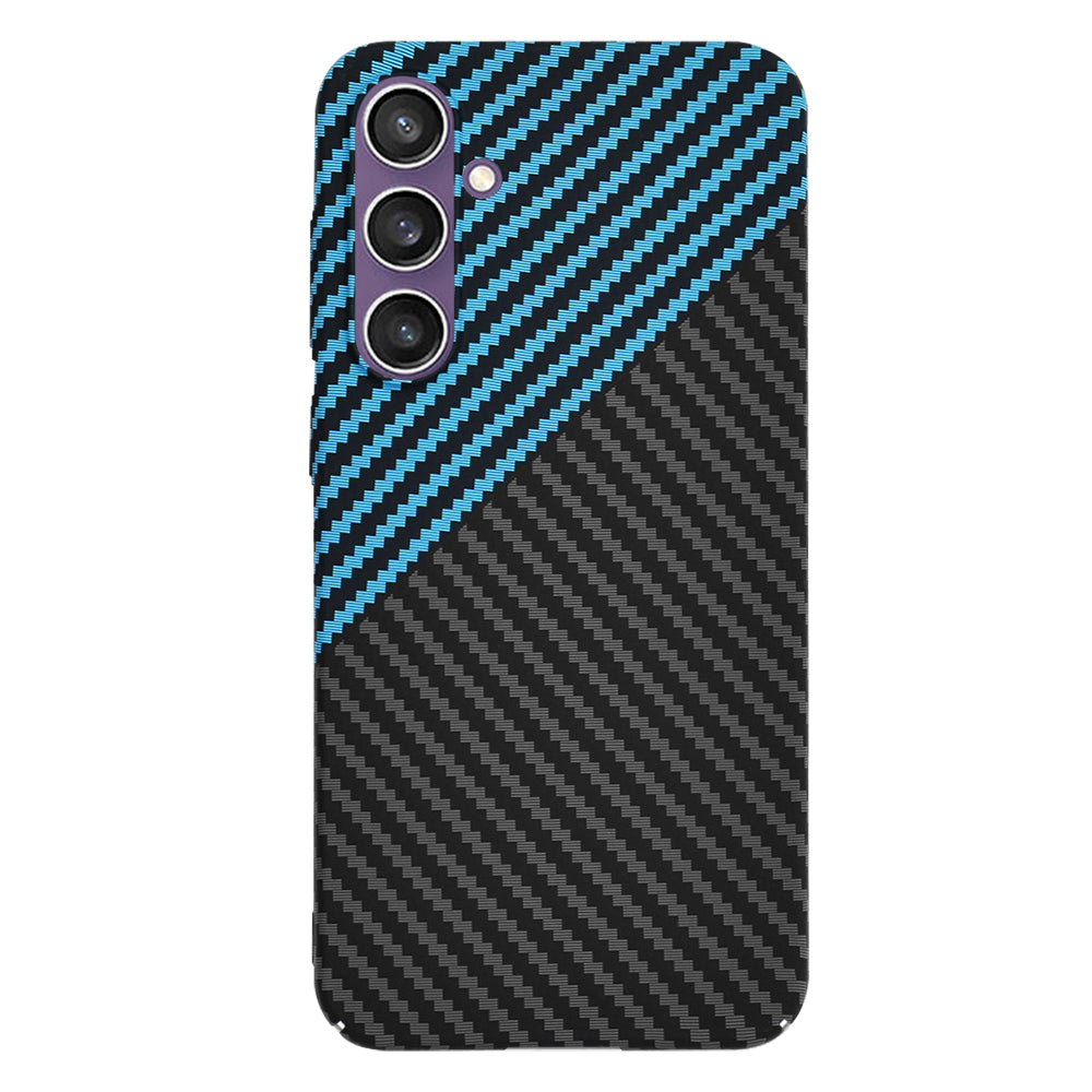 Coque pour Samsung Galaxy S23 FE S711, Techsuit, Carbonite FiberShell, Noir Bleu