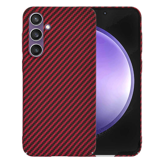 Coque pour Samsung Galaxy S23 FE S711, Techsuit, Carbonite FiberShell, Rouge