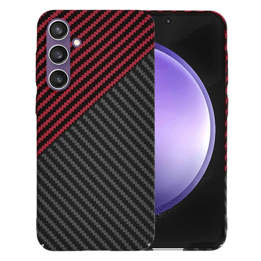 Coque pour Samsung Galaxy S23 FE S711, Techsuit, Carbonite FiberShell, Noir Rouge