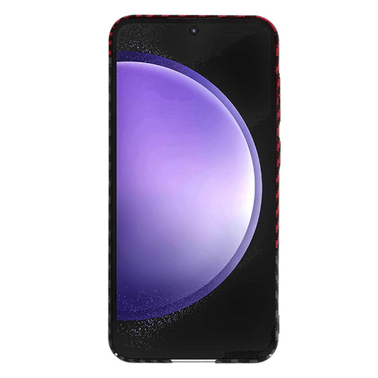 Coque pour Samsung Galaxy S23 FE S711, Techsuit, Carbonite FiberShell, Noir Rouge