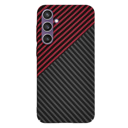 Coque pour Samsung Galaxy S23 FE S711, Techsuit, Carbonite FiberShell, Noir Rouge