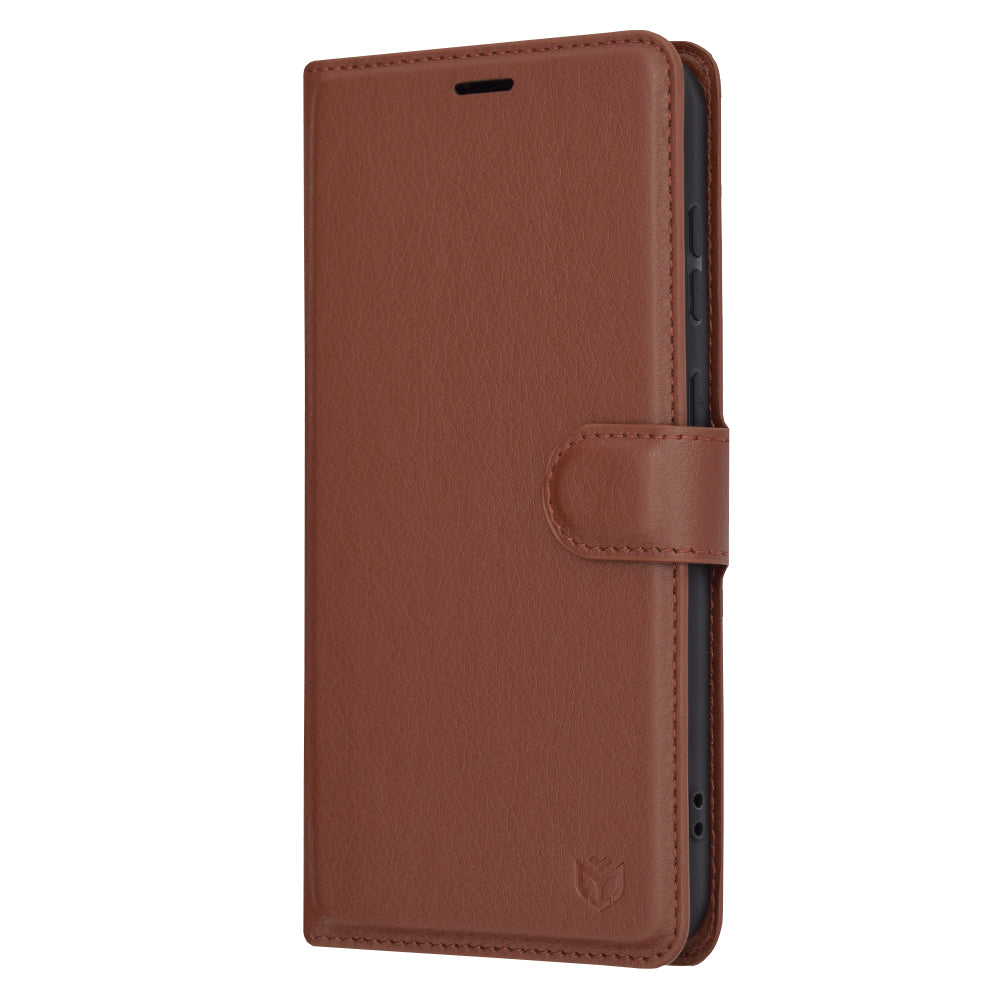 Case for Samsung Galaxy S23 FE S711, Techsuit, Leather Folio, Brown