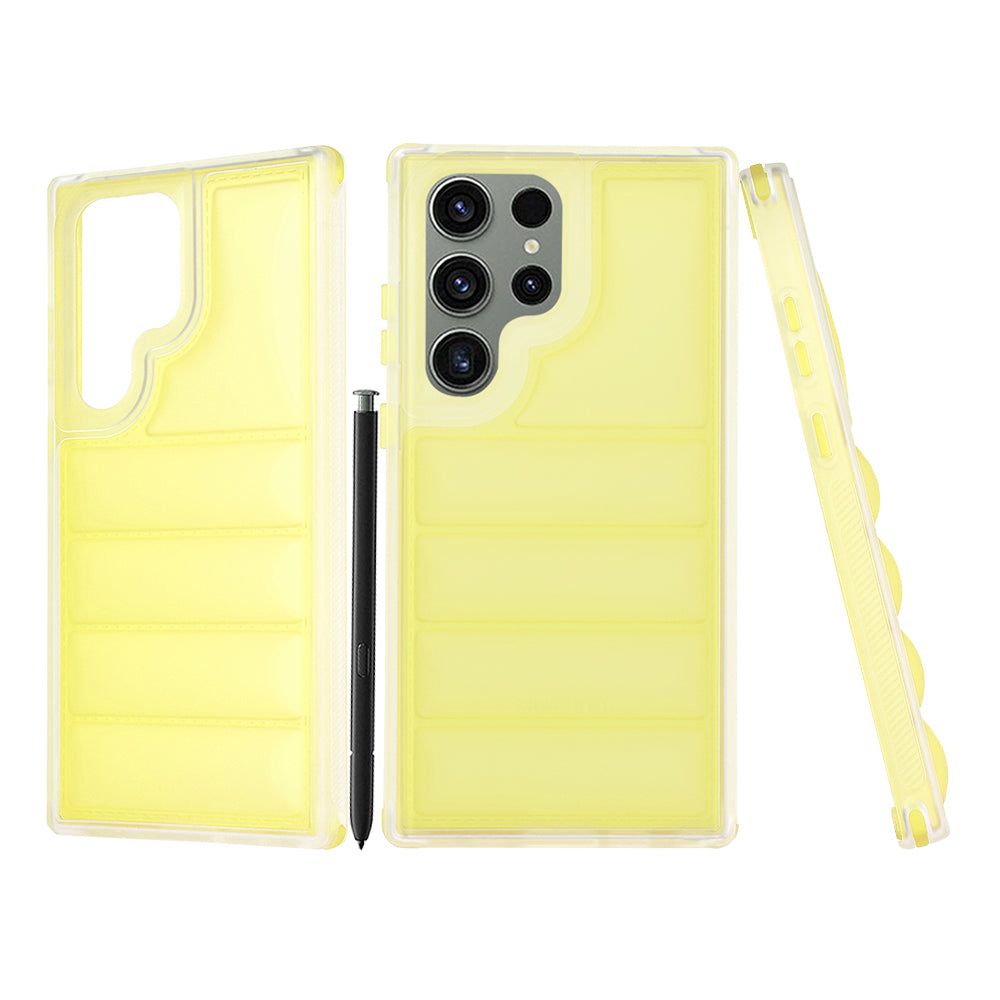 Coque pour Samsung Galaxy S23 FE S711, Techsuit, Wave Shield, Jaune