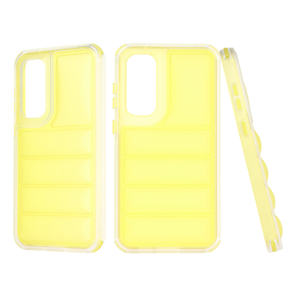Coque pour Samsung Galaxy S23 FE S711, Techsuit, Wave Shield, Jaune