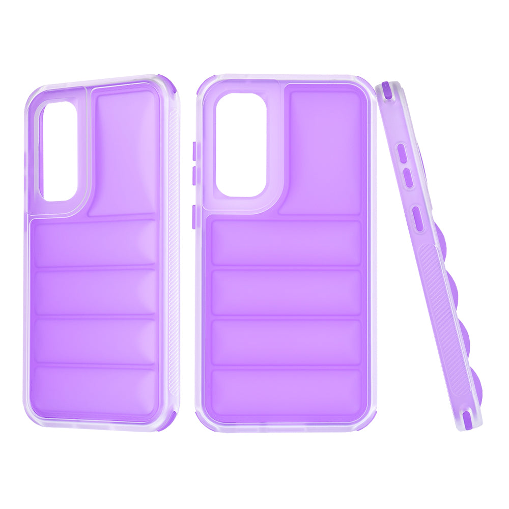 Coque pour Samsung Galaxy S23 FE S711, Techsuit, Wave Shield, Violet