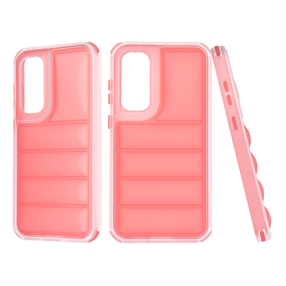 Coque pour Samsung Galaxy S23 FE S711, Techsuit, Wave Shield, Rouge