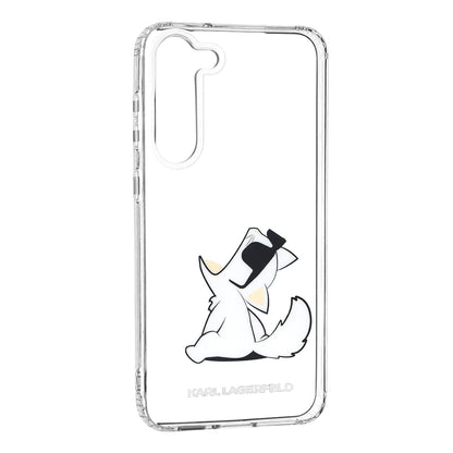 Étui pour Samsung Galaxy S23+ S916, Karl Lagerfeld, Choupette Eat, Transparent