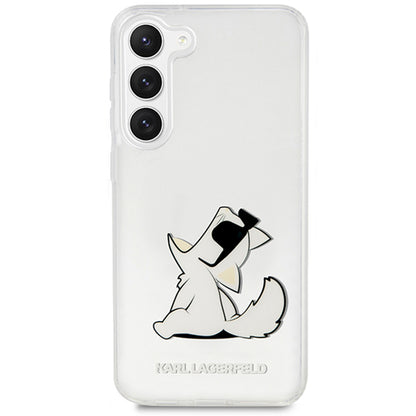 Étui pour Samsung Galaxy S23+ S916, Karl Lagerfeld, Choupette Eat, Transparent