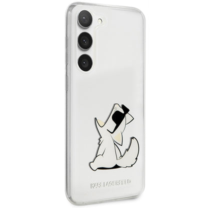 Étui pour Samsung Galaxy S23+ S916, Karl Lagerfeld, Choupette Eat, Transparent
