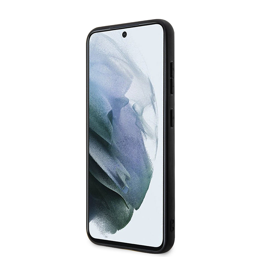 Étui pour Samsung Galaxy S23+ S916, Karl Lagerfeld, Saffiano Monogram Metal Logo, Noir