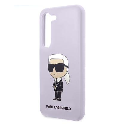 Étui pour Samsung Galaxy S23+ S916, Karl Lagerfeld, Silicone Ikonik Karl, Mauve