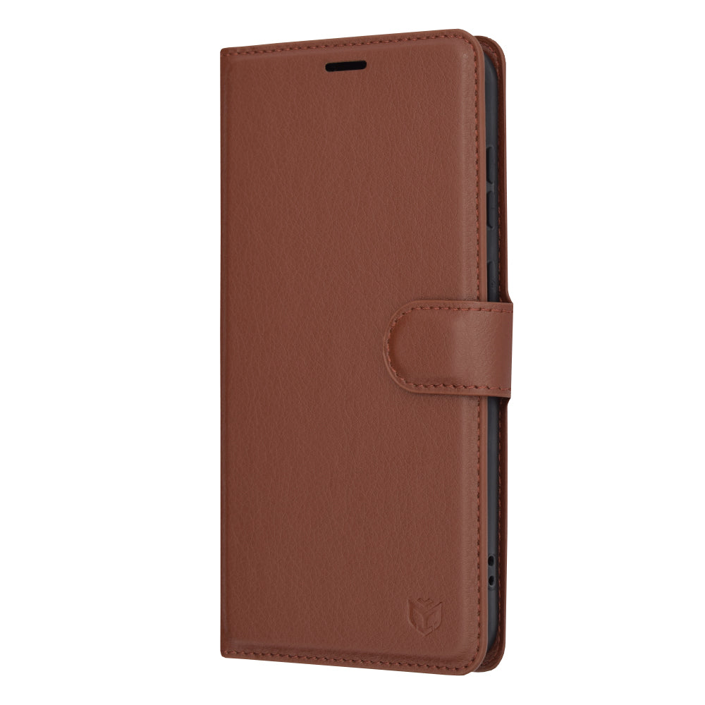 Case for Samsung Galaxy S23+ S916, Techsuit, Leather Folio, Brown