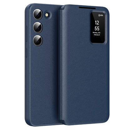 Coque pour Samsung Galaxy S23+ S916, Techsuit, SmartView, Bleue