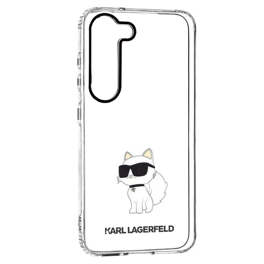 Étui pour Samsung Galaxy S23 S911, Karl Lagerfeld, Ikonik Choupette, Transparent