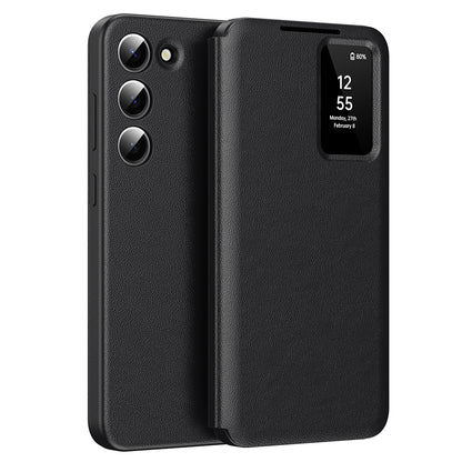 Coque pour Samsung Galaxy S23 S911, Techsuit, SmartView, Noire