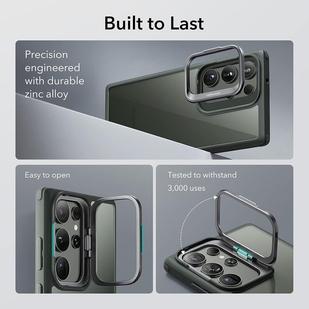 Étui pour Samsung Galaxy S23 Ultra S918, ESR, Classic Kickstand, Vert Transparent