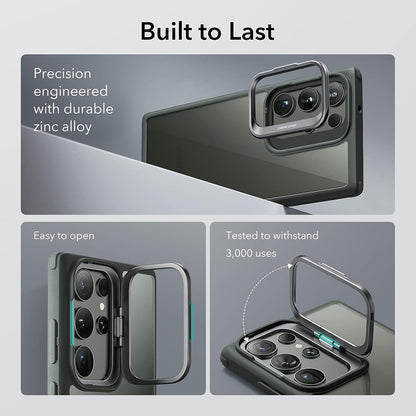 Étui pour Samsung Galaxy S23 Ultra S918, ESR, Classic Kickstand, Vert Transparent