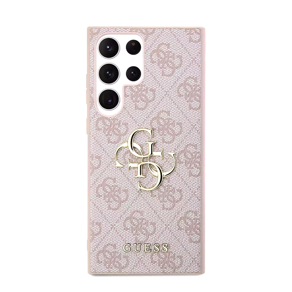 Étui pour Samsung Galaxy S23 Ultra S918, Guess, 4G Big Logo, Rose.