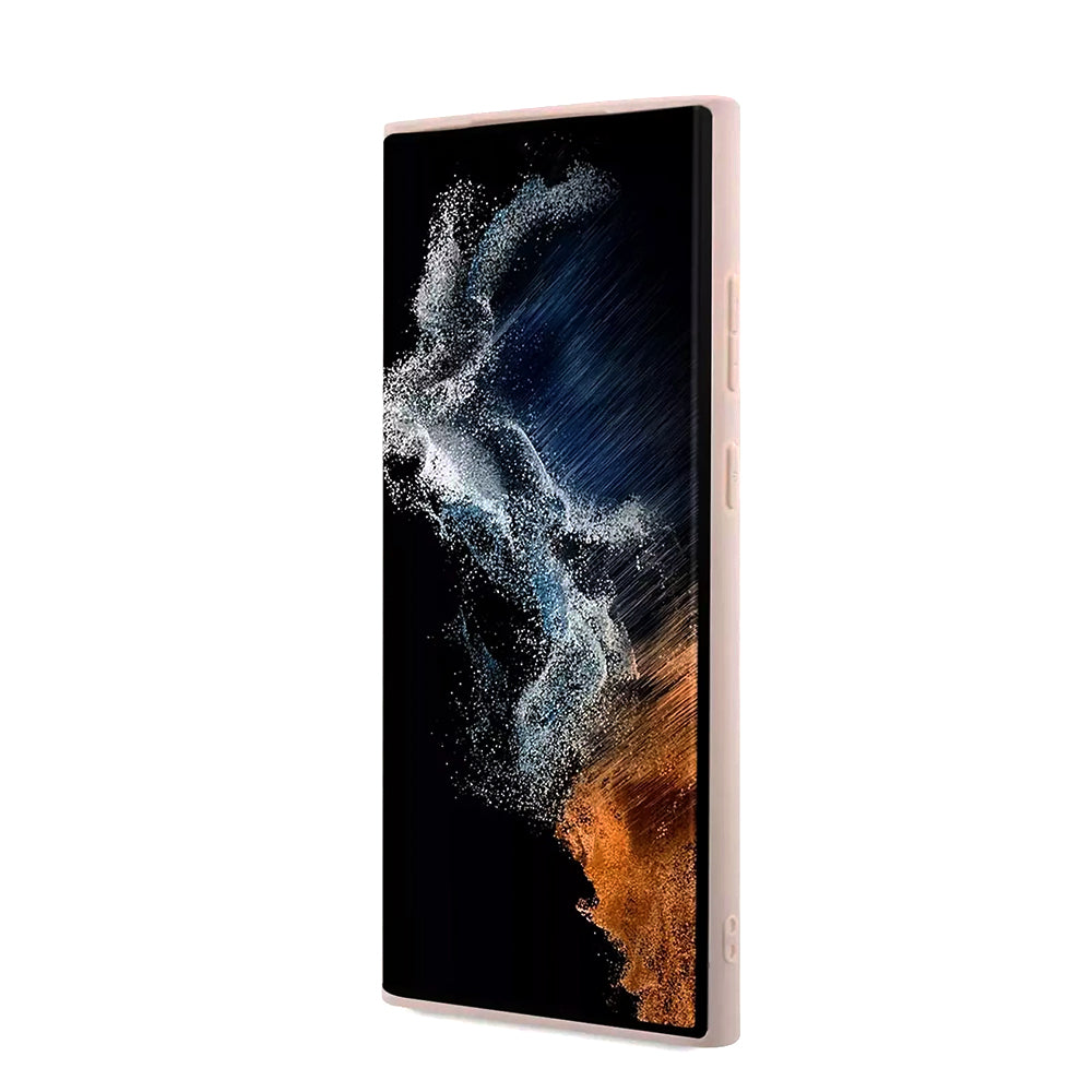 Étui pour Samsung Galaxy S23 Ultra S918, Guess, 4G Big Logo, Rose.