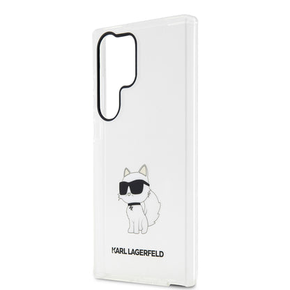 Étui pour Samsung Galaxy S23 Ultra S918, Karl Lagerfeld, Ikonik Choupette, Transparent