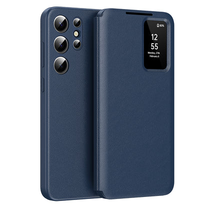 Coque pour Samsung Galaxy S23 Ultra S918, Techsuit, SmartView, Bleue
