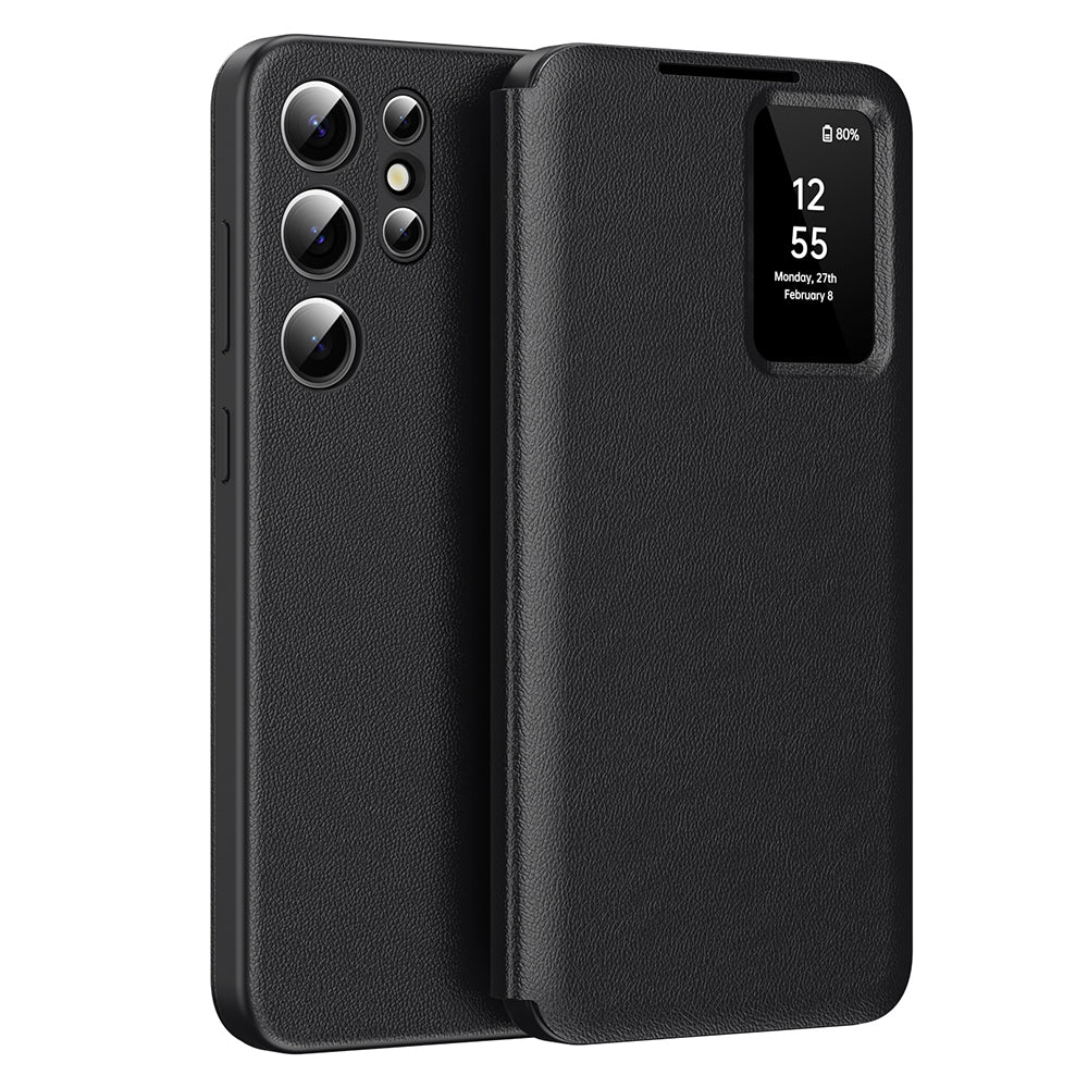 Coque pour Samsung Galaxy S23 Ultra S918, Techsuit, SmartView, Noire
