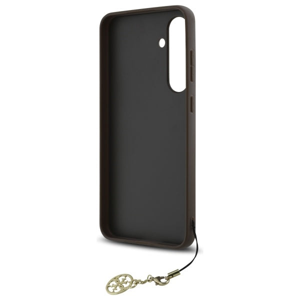 Étui pour Samsung Galaxy S24 FE S721, Guess, 4G Charm, Marron