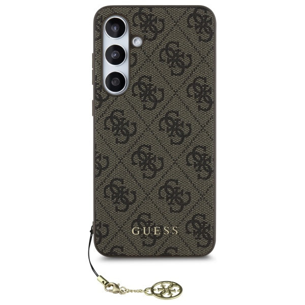 Étui pour Samsung Galaxy S24 FE S721, Guess, 4G Charm, Marron