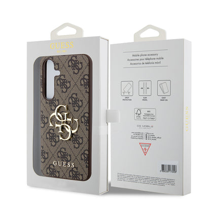Étui pour Samsung Galaxy S24+ S926, Guess, 4G Big Logo, Marron