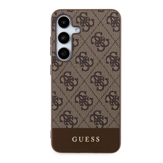 Étui pour Samsung Galaxy S24+ S926, Guess, 4G Stripe, Marron
