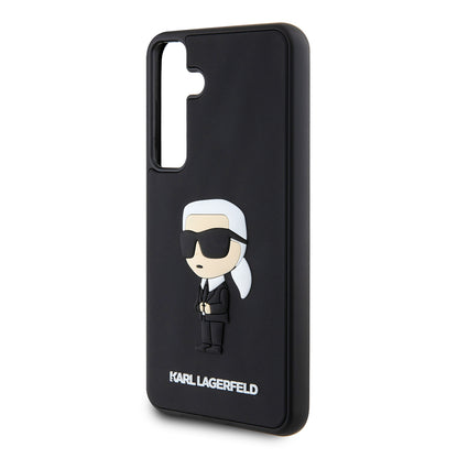 Étui pour Samsung Galaxy S24+ S926, Karl Lagerfeld, 3D Rubber Ikonik Karl, Noir