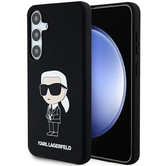 Case for Samsung Galaxy S24+ S926, Karl Lagerfeld, Silicone Ikonik NFT, Black