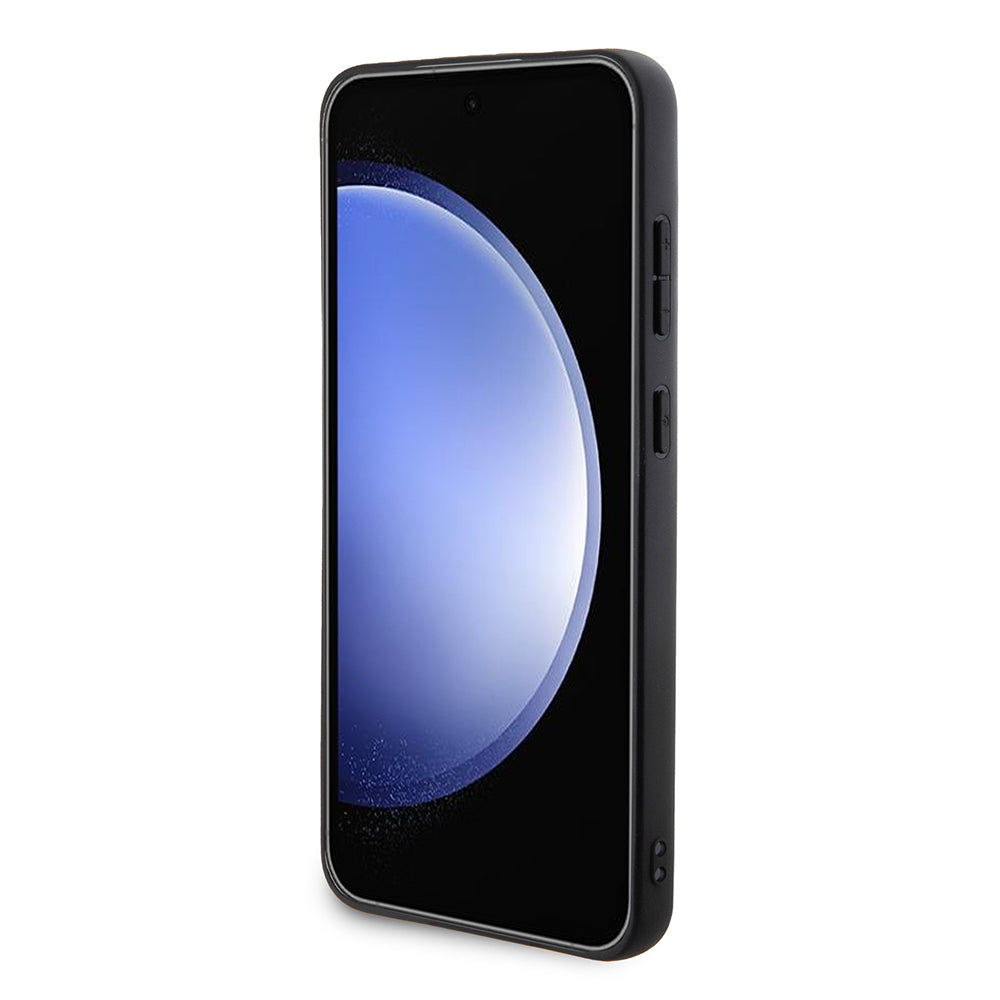 Étui pour Samsung Galaxy S24+ S926, Karl Lagerfeld, Saffiano Karl & Choupette Metal, Noir