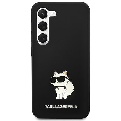 Étui pour Samsung Galaxy S24+ S926, Karl Lagerfeld, Silicone Choupette, Noir