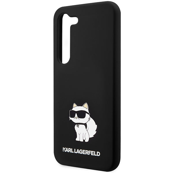 Étui pour Samsung Galaxy S24+ S926, Karl Lagerfeld, Silicone Choupette, Noir