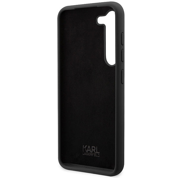 Étui pour Samsung Galaxy S24+ S926, Karl Lagerfeld, Silicone Choupette, Noir