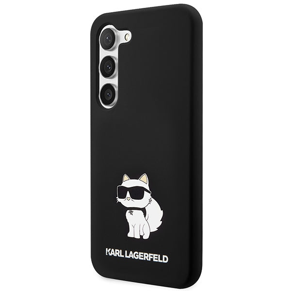 Étui pour Samsung Galaxy S24+ S926, Karl Lagerfeld, Silicone Choupette, Noir