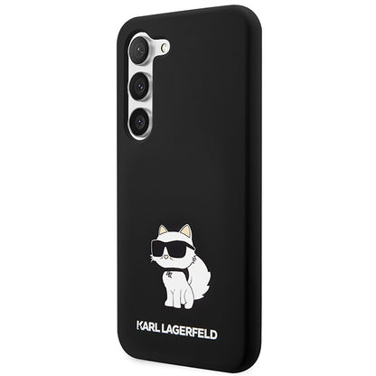 Étui pour Samsung Galaxy S24+ S926, Karl Lagerfeld, Silicone Choupette, Noir